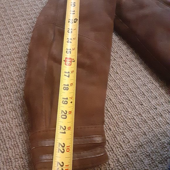 Classic Vintage Brown Genuine Sheepskin Shearling Long Coat Women's Size Small. - Picture 10 of 13